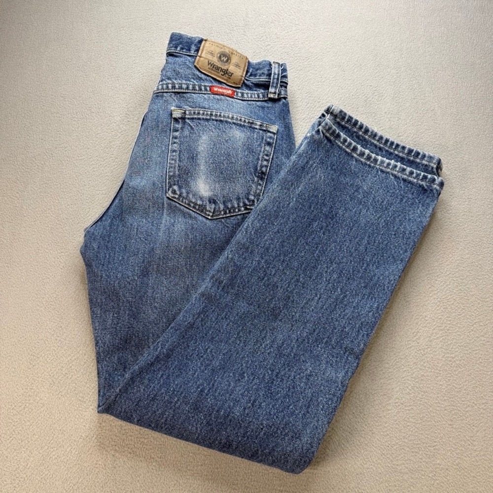 Vintage Wrangler Regular Fit Straight Leg Jeans 31x30 Blue Denim‎ 90s Workwear